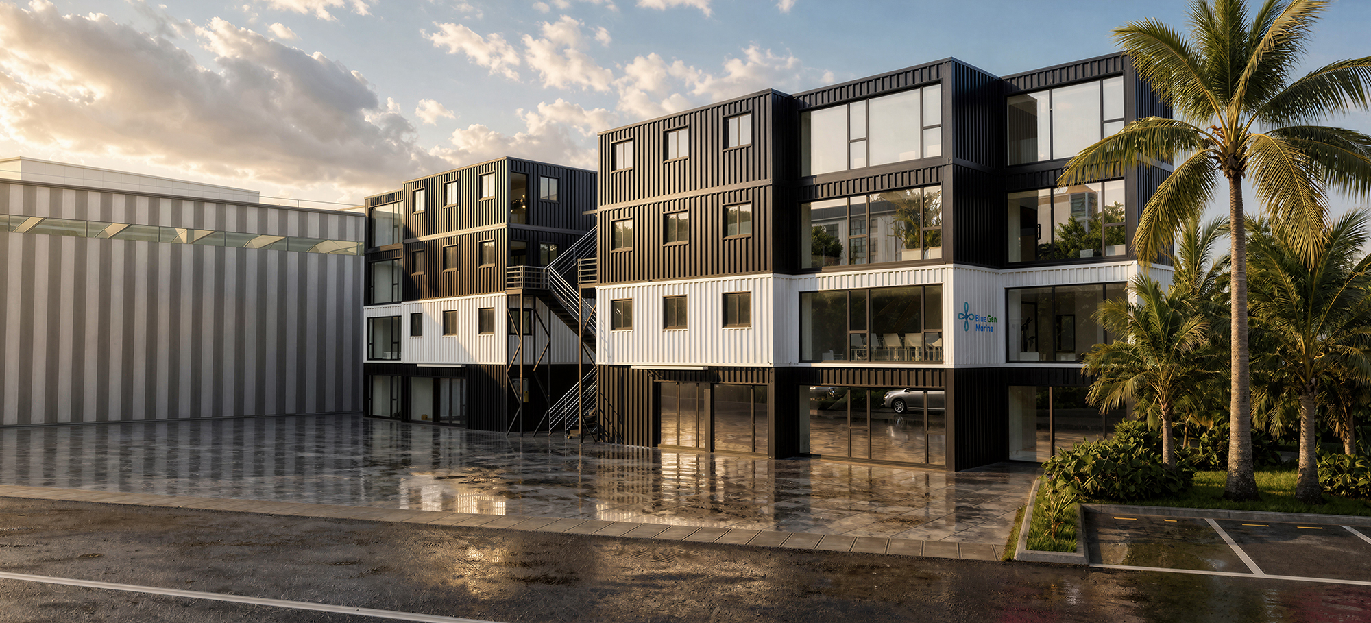 Office and bonded warehouse