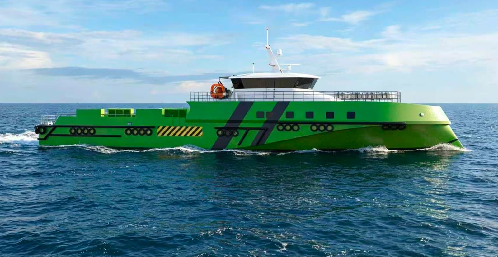 45m Fast Crew Boat — profile view