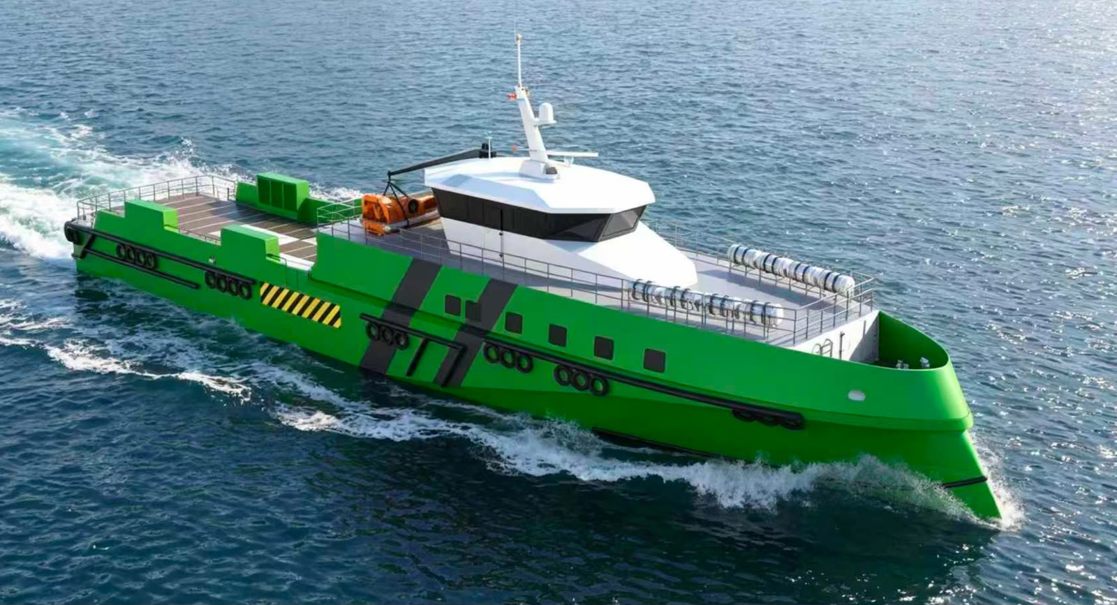 45m Fast Crew Boat — bow view