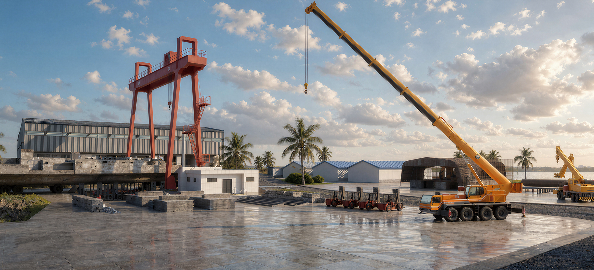 Equipment parking area