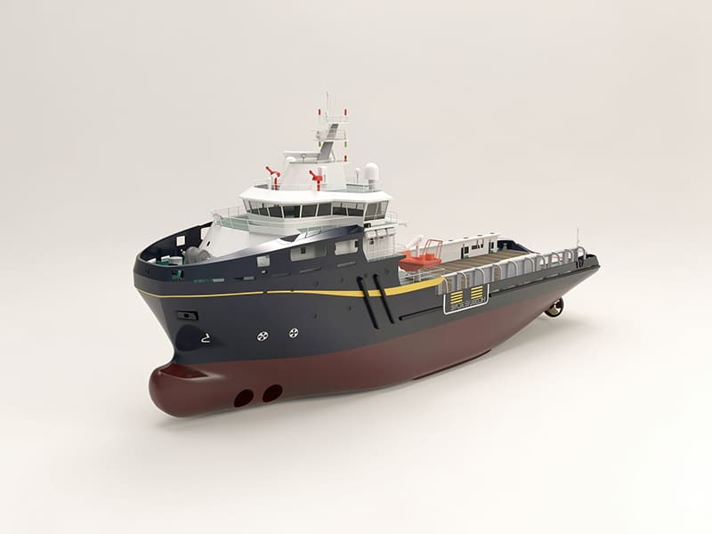 Anchor handling tug supply vessel