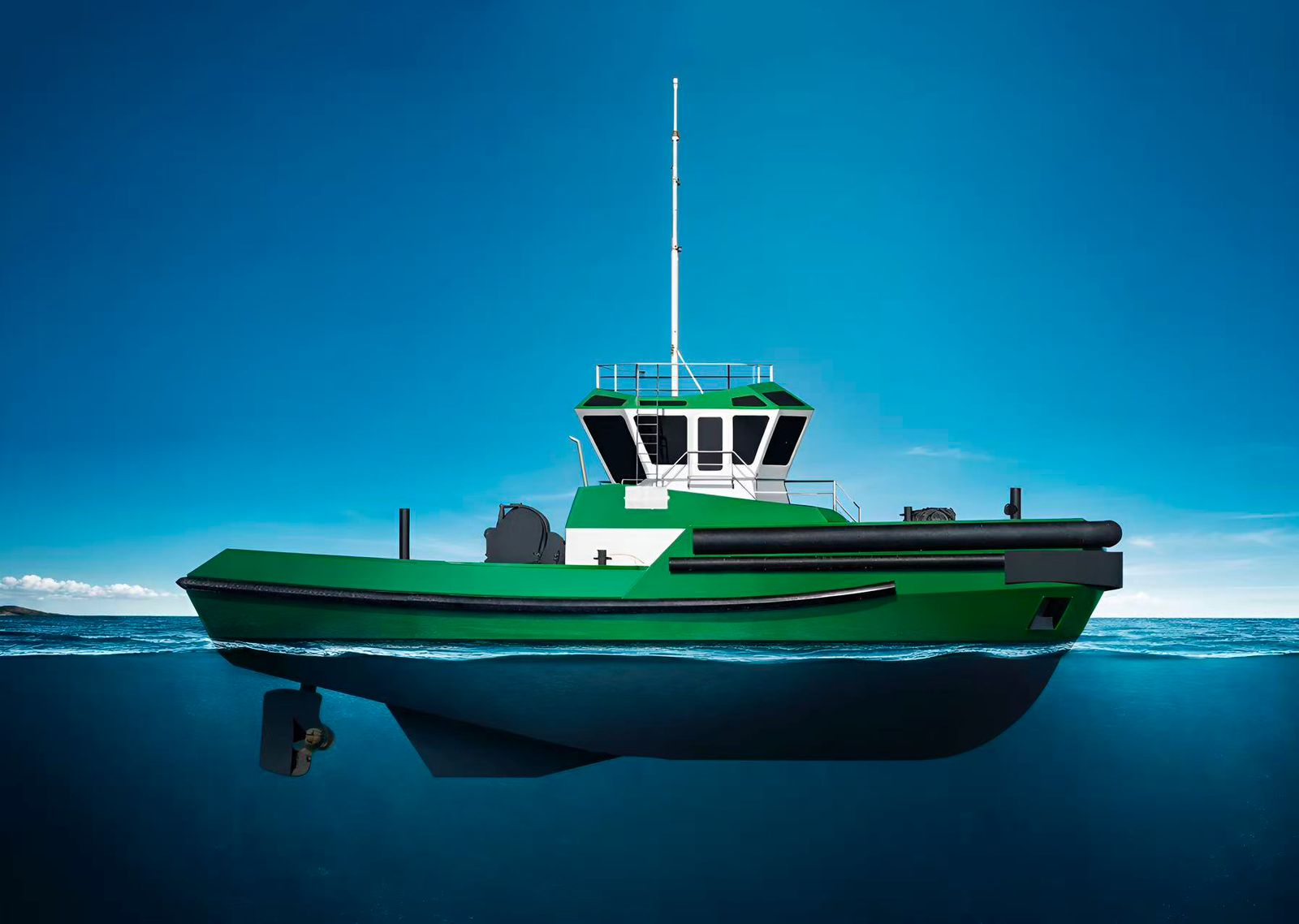 28m Electric Harbour Tug — profile view