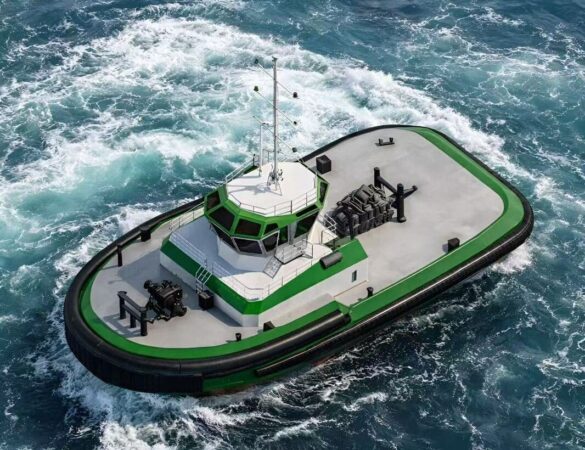 28m Electric Harbour Tug built by BlueGen Marine — operations view