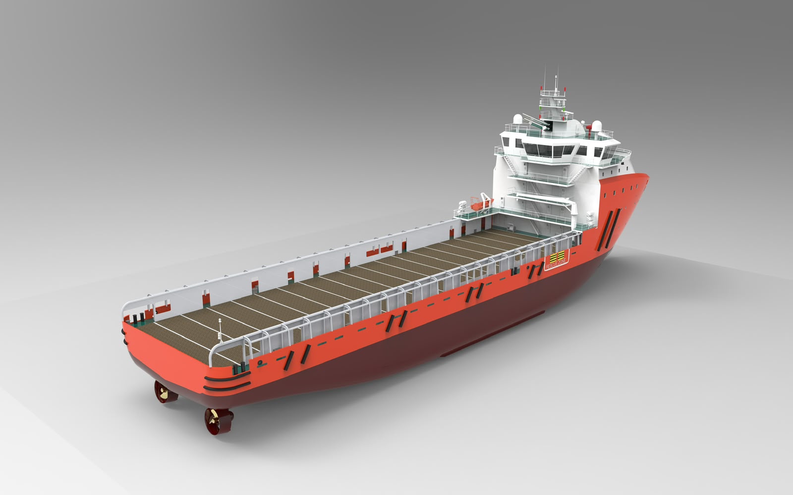 4000 DWT Platform Supply Vessel — profile view