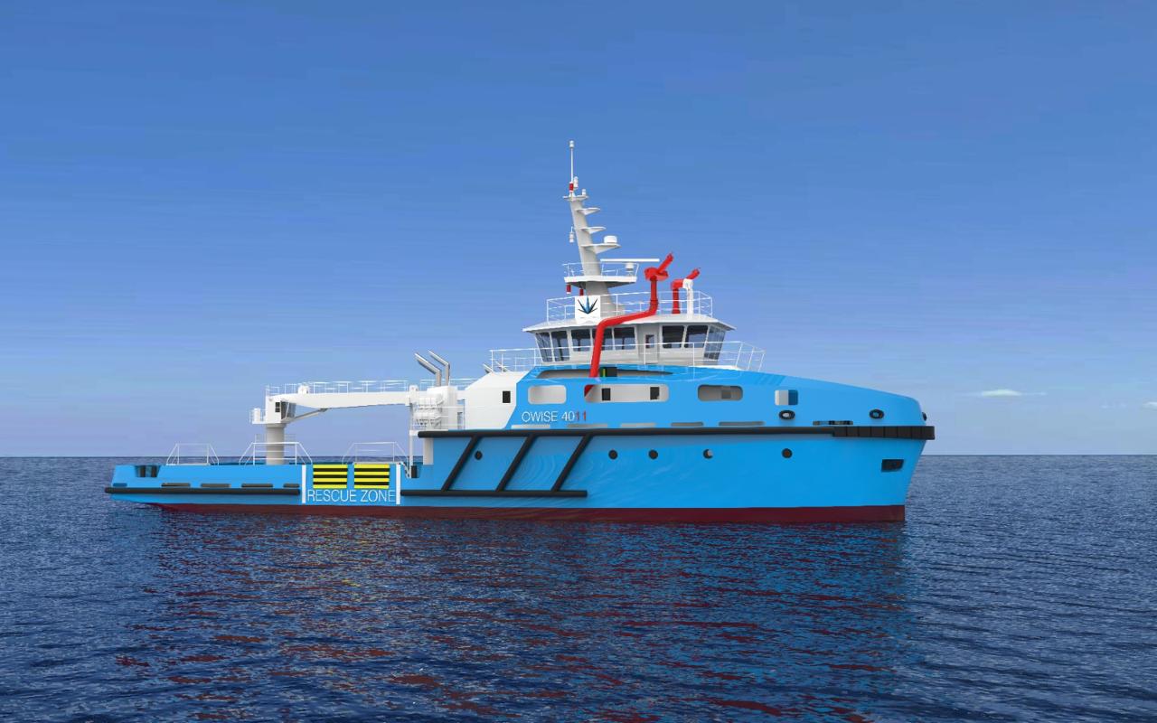 40m Utility Vessel — beam view