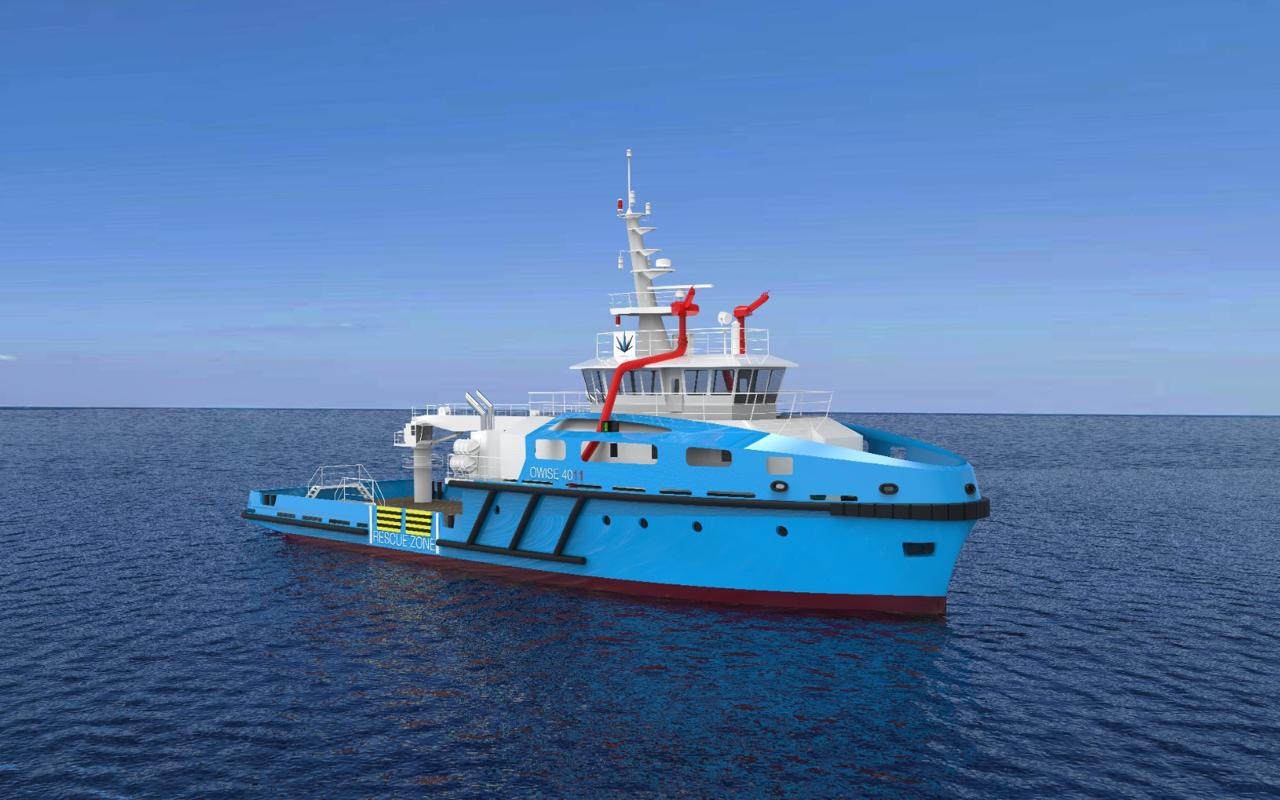 40m Utility Vessel — bow view